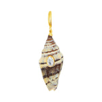 TALIS CHAINS Shell Pendant on Tigers Eye Beads in Tigers Eye