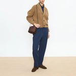 BEATRIZ FUREST Morgan Ribbed Shawl Cardigan in Camel
