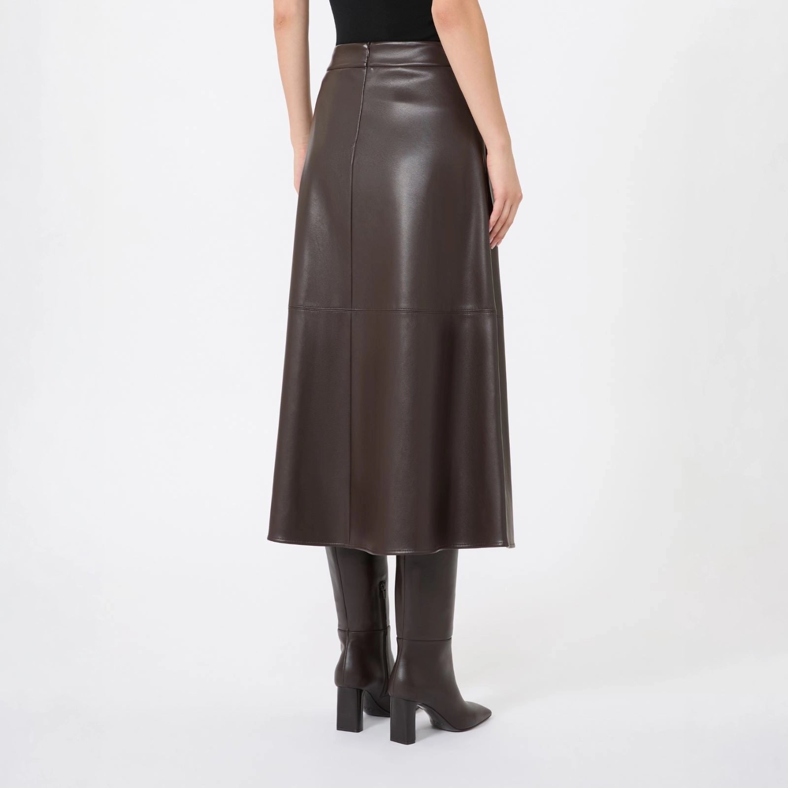 S MAX MARA SMMNordica Flared Midi Skirt in Brown