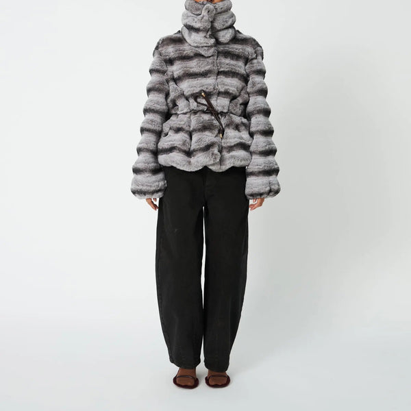 STELLA NOVA Faux Fur Jacket in Brown