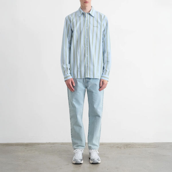 EDMMOND STUDIOS Riverside Shirt in Plain Light Blue