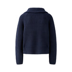 OUI Quarter Zip Jumper in Dark Blue