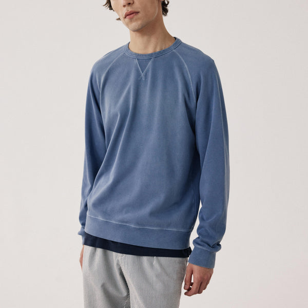 HARTFORD Light Fleece Sweatshirt in Denim