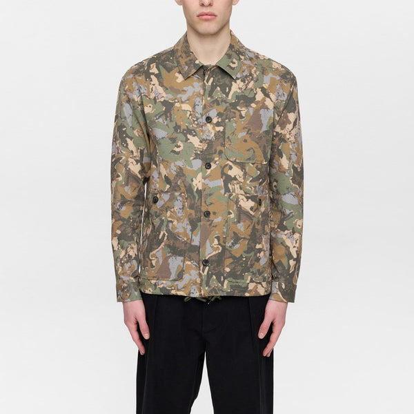 ANERKJENDT Akodin Camo Tec Overshirt in Forest Night