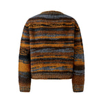 OUI Wool and Alpaca Mix Graded Jumper in Dark Brown/Camel