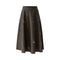 OUI Tweed Midi Skirt with Sequin Flower Detail in Dark Grey/Camel