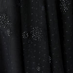 OUI Circle Print Mesh Skirt with Check Waistband in Black