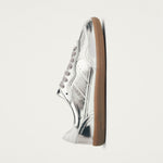 ALOHAS Tb.490 Rife Shimmer Leather Sneakers in Silver/Cream