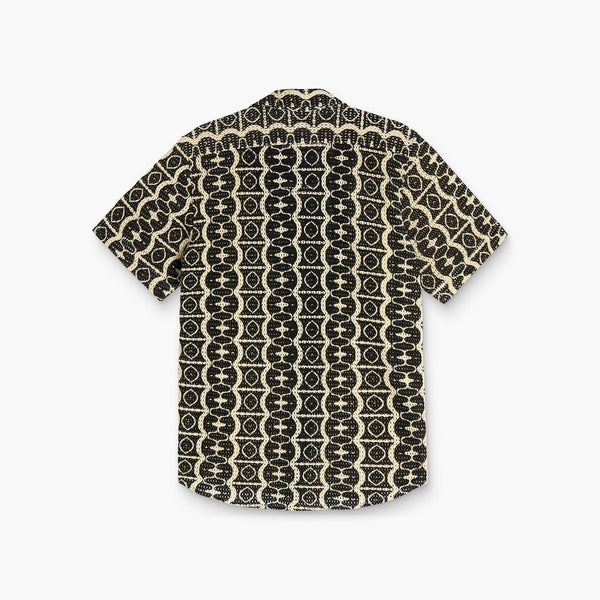 OAS Hypnotise Cuba Net Shirt in Black/Beige