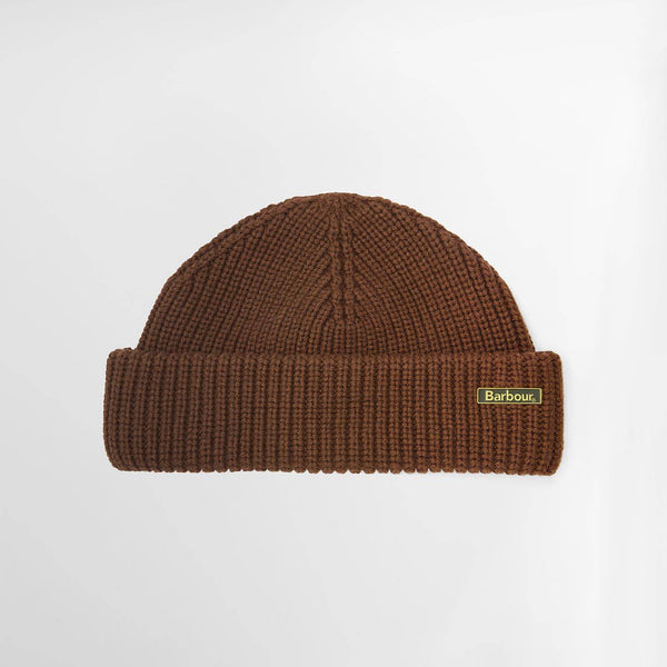 BARBOUR Mosely Beanie Hat in Soil