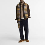 BARBOUR Hatfield Houndstooth Overshirt in Chestnut