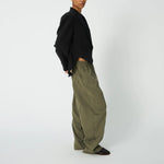 STELLA NOVA Low-Waist Barrel Leg Combat Pants in Dust Olive