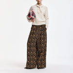 ESSENTIEL ANTWERP Kasa Tie Neck Jumper with Beads in Off White