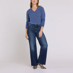 NYDJ Teresa Wide Leg Jeans with Stripe in Skylark