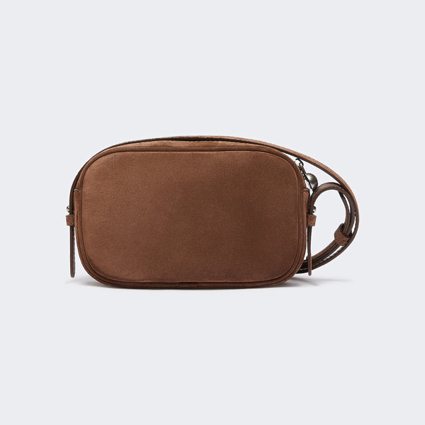 WEEKEND MAX MARA WKAStruzzo Suede Calfskin Camera Bag in Chocolate