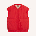 BY-BAR Gio Oversized Reversible Gilet in Poppy Red