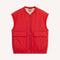 BY-BAR Gio Oversized Reversible Gilet in Poppy Red
