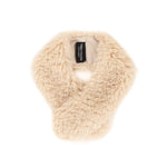 HELEN MOORE Faux Sheepskin Vintage Collar in Cream