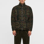 ANERKJENDT Aktoni Jacquard Teddy Cardigan in Forest Night