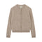 JUMPER 1234 Brushed Cashmere Cardigan in Sand Dollar