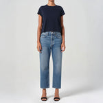 AGOLDE 90s Crop Straight Leg Jeans in Essence