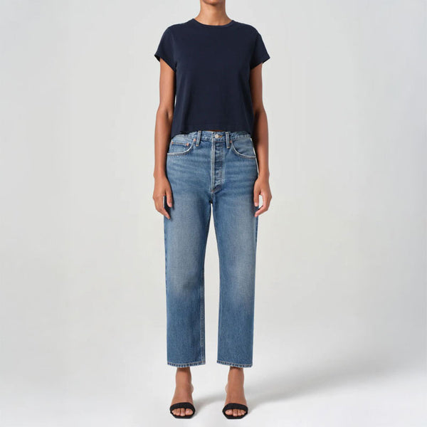 AGOLDE 90s Crop Straight Leg Jeans in Essence