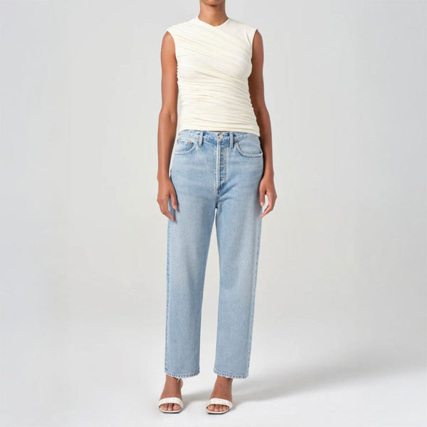 AGOLDE 90s Crop Loose Straight Leg Jeans in Force