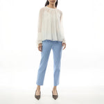 WEEKEND MAX MARA Vite Slim Leg Trousers in Light Blue