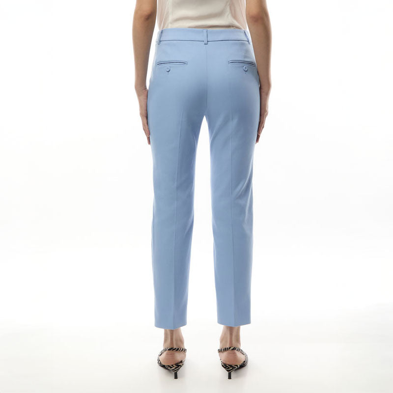 WEEKEND MAX MARA Vite Slim Leg Trousers in Light Blue