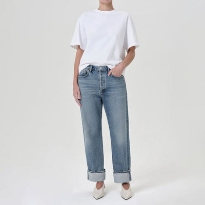 AGOLDE Fran Low Slung Straight Leg Jeans in Invention