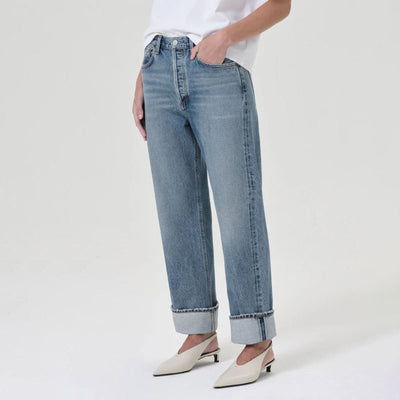 AGOLDE Fran Low Slung Straight Leg Jeans in Invention