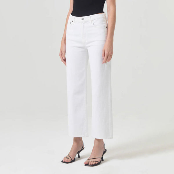 AGOLDE Harper Cropped Jeans in Sour Cream