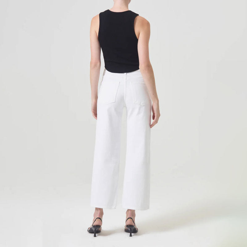 AGOLDE Harper Cropped Jeans in Sour Cream