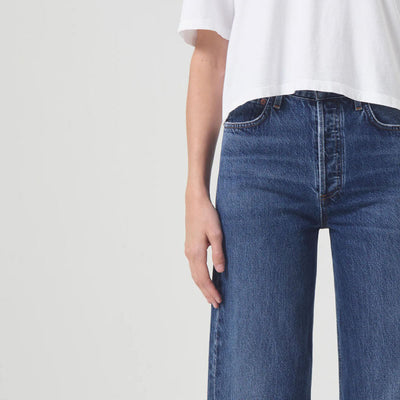 AGOLDE Ren High Rise Wide Leg Jeans in Control