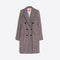 VILAGALLO Double Breasted Coat  in Houndstooth