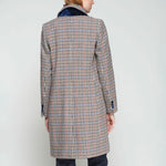 VILAGALLO Double Breasted Coat  in Houndstooth