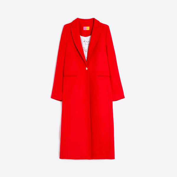 VILAGALLO Long Coat in Red