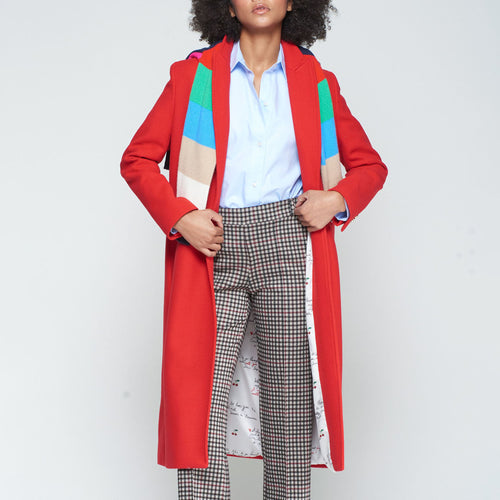 VILAGALLO Long Coat in Red