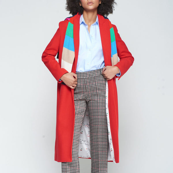 VILAGALLO Long Coat in Red