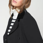 VILAGALLO Double Breasted Coat in Black