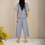 BONTE Aide Gingham Trousers in Navy