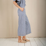 BONTE Aide Gingham Trousers in Navy