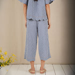 BONTE Aide Gingham Trousers in Navy