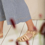 BONTE Aide Gingham Trousers in Navy