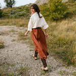 TINSELS Alex Paper Poplin Skirt in Pecan