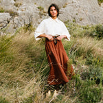 TINSELS Alex Paper Poplin Skirt in Pecan
