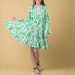 HANDPRINT DREAM APPAREL Lobster Dress in Runa Green