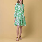 HANDPRINT DREAM APPAREL Lobster Dress in Runa Green