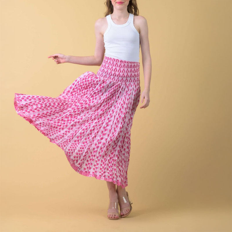 HANDPRINT DREAM APPAREL Arista Skirt in Maxton Pink