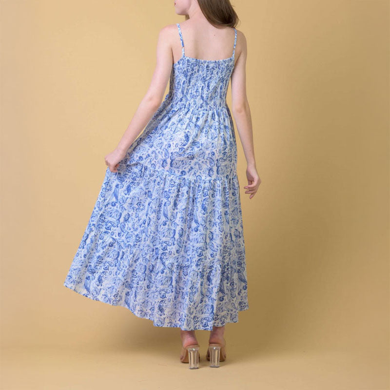 HANDPRINT DREAM APPAREL Kitty Dress in Cleo Blue